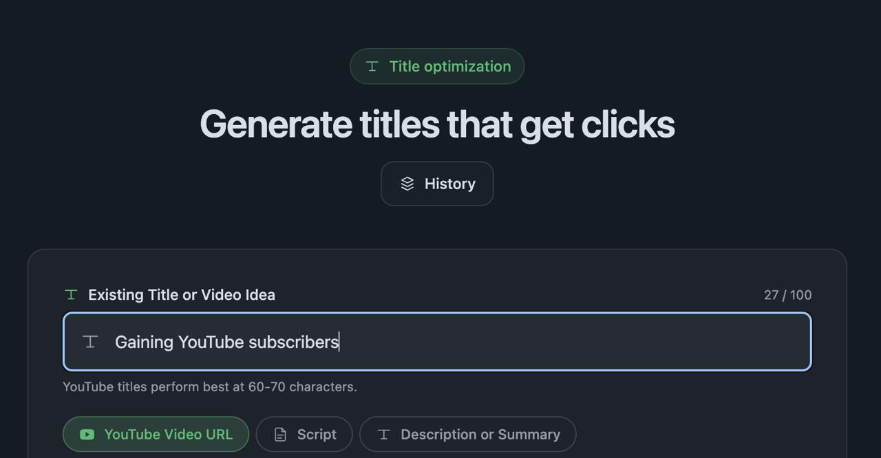 OptoFriend title optimization — entering a keyword